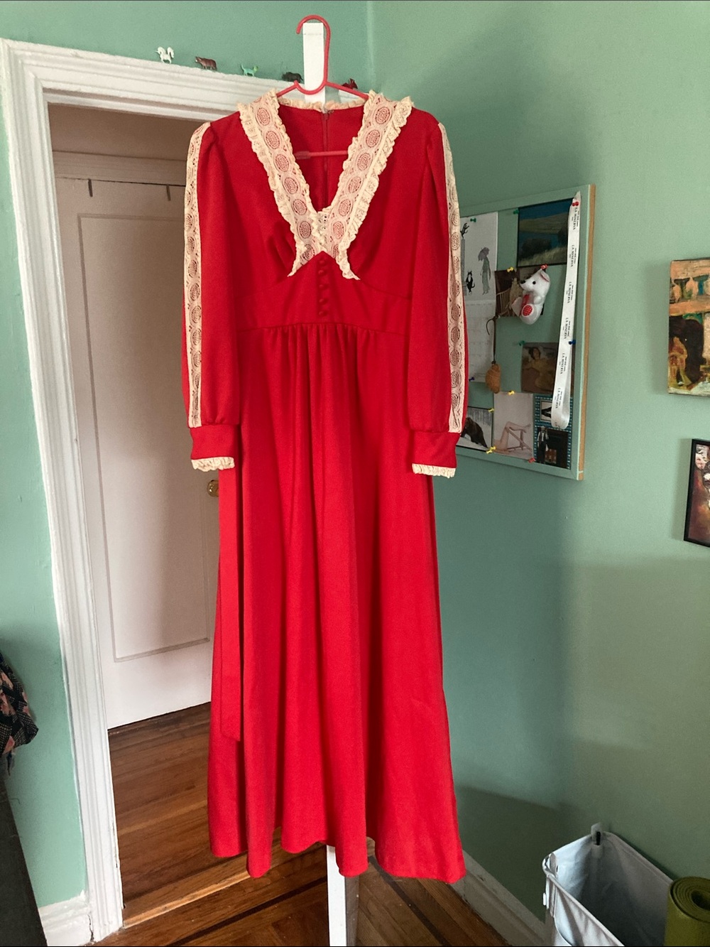 Amazing vintage red maxi dress